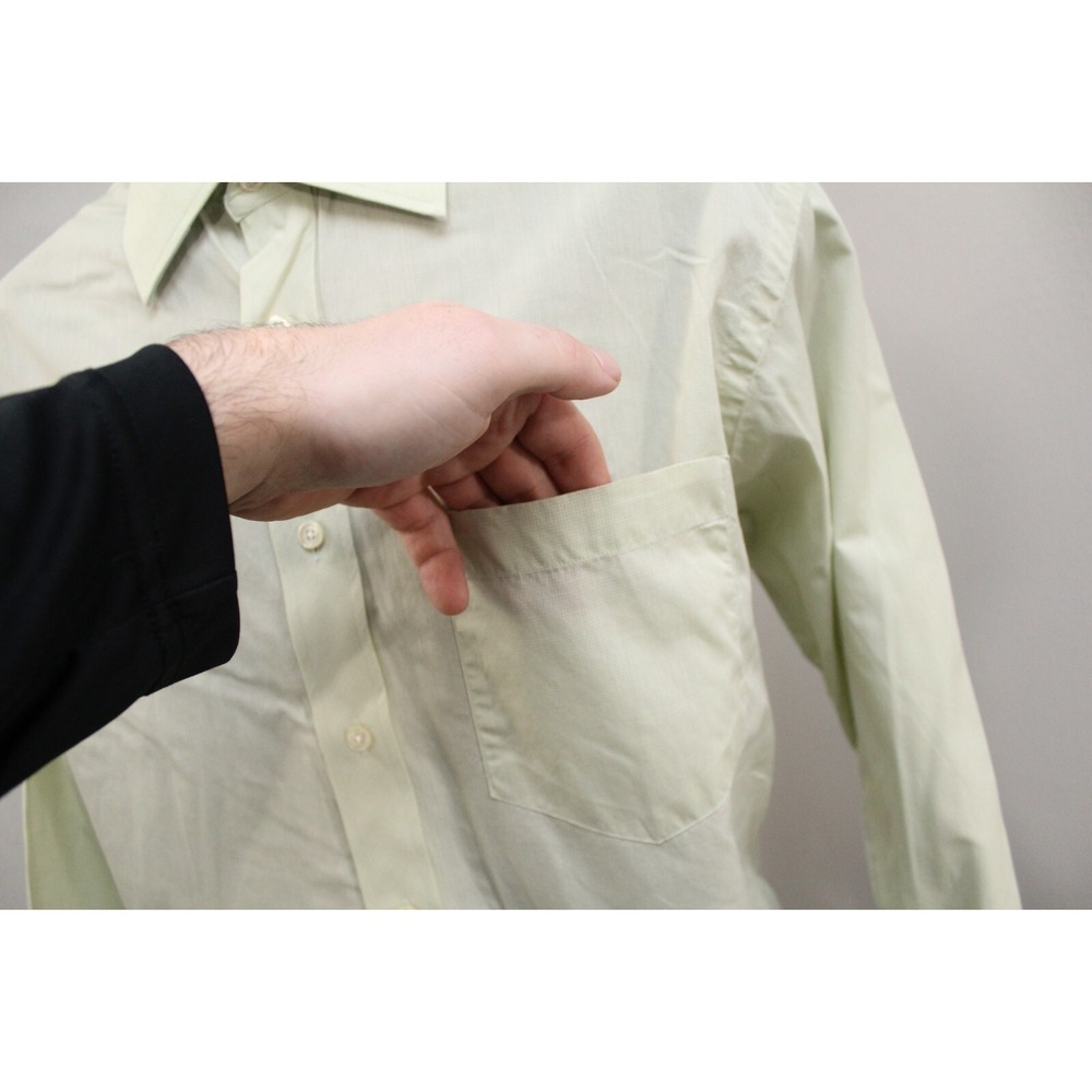 Ted Baker London Dress Shirt Light Green Long Sleeve Mens Size 17 34/35 XL - Picture 4 of 10